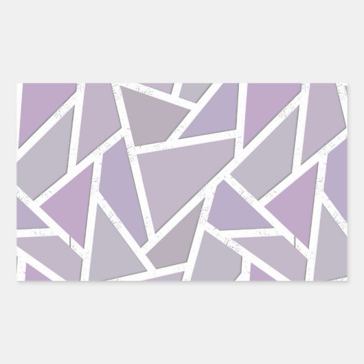 Lavendemozaïekpatroon Rechthoekige Sticker (Voorkant)