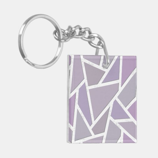 Lavendemozaïekpatroon Sleutelhanger (Voorkant Links)