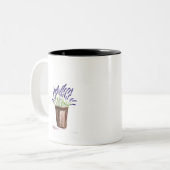 Lavendepotbloem Tweekleurige Koffiemok (Voorkant links)