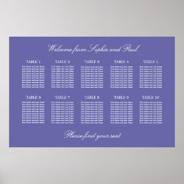 Lavender 10 Poster Tafel Wedding Seating Chart