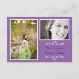 Lavender 2 Foto Eenvoudig collage - 3x5 Afstudeerd Kaart