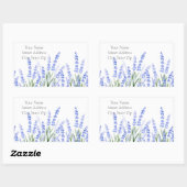 Lavender 2-labels rechthoekige sticker (Vel)