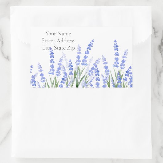 Lavender 2-labels rechthoekige sticker (Tas)