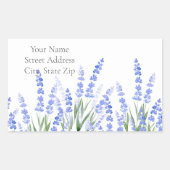 Lavender 2-labels rechthoekige sticker (Voorkant)