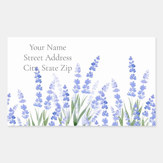 Lavender 2-labels rechthoekige sticker (Voorkant)