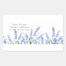 Lavender 2-labels rechthoekige sticker