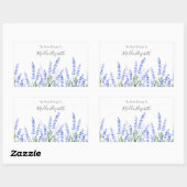 Lavender 2-labels rechthoekige sticker (Vel)