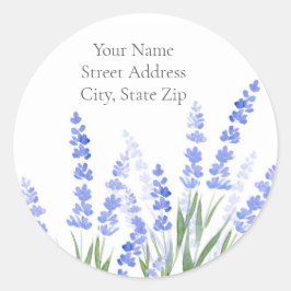 Lavender 2-labels ronde sticker