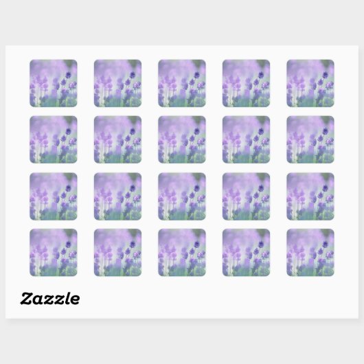Lavender 2 vierkante sticker (Vel)