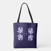 Lavender aan Light Paars Orchids op Haiti Blue Tote Bag (Achterkant)