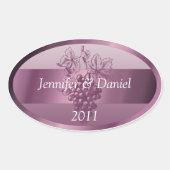 Lavender - Aangepaste wijnlabels Ovale Sticker (Voorkant)