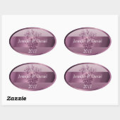Lavender - Aangepaste wijnlabels Ovale Sticker (Vel)