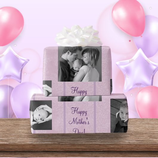 Lavender Abstract aangepast Sjabloon ompakken papi Cadeaupapier