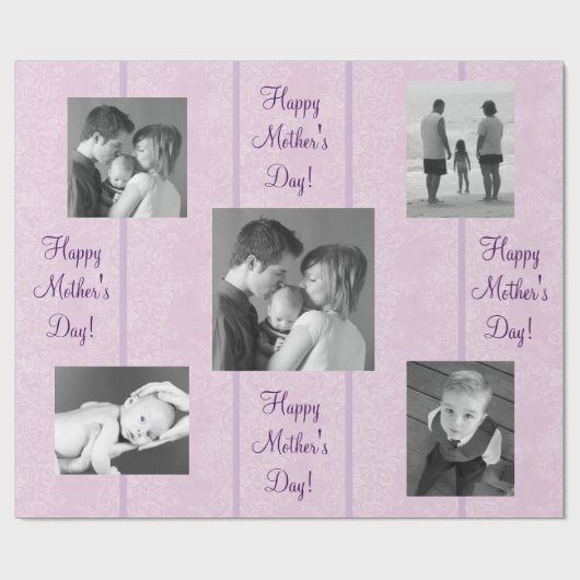 Lavender Abstract aangepast Sjabloon ompakken papi Cadeaupapier (Vlak)