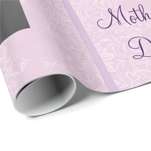 Lavender Abstract aangepast Sjabloon ompakken papi Cadeaupapier (Rol Hoek)
