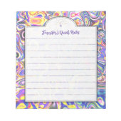 Lavender Abstracte Art Custom Shopping of Ideous N Notitieblok (Voorkant)