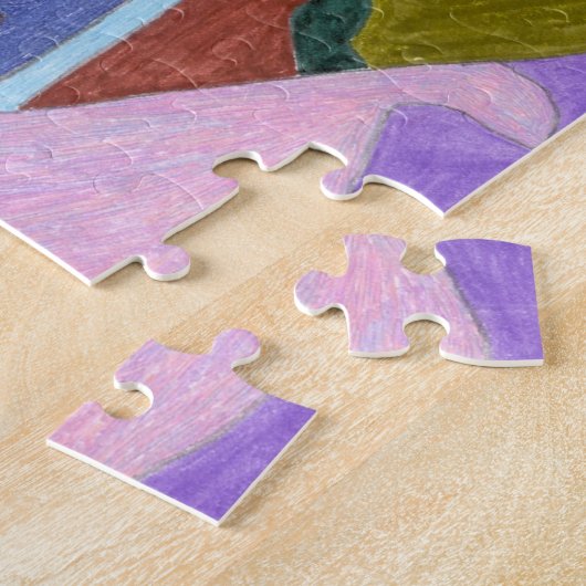 "Lavender" Abstracte kunst Legpuzzel (Zijkant)