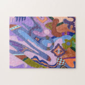 "Lavender" Abstracte kunst Legpuzzel (Horizontaal)