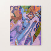 "Lavender" Abstracte kunst Legpuzzel (Verticaal)