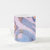 "Lavender" Abstracte kunst Matglas Koffiemok (Voorkant links)