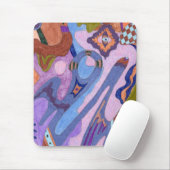 "Lavender" Abstracte kunst Muismat (Met muis)