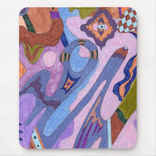 "Lavender" Abstracte kunst Muismat (Voorkant)