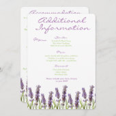 Lavender Additional Information Kaart (Voorkant / Achterkant)