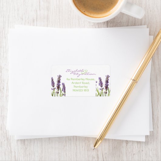 Lavender-adreslabel Etiket (Insitu)
