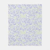 Lavender Agapanthus Flower Sage Green Fleece Deken (Voorkant)