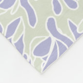 Lavender Agapanthus Flower Sage Green Fleece Deken (Hoek)