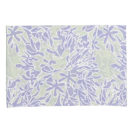 Lavender Agapanthus Flower Sage Green Kussensloop (Voorkant-Rechts)