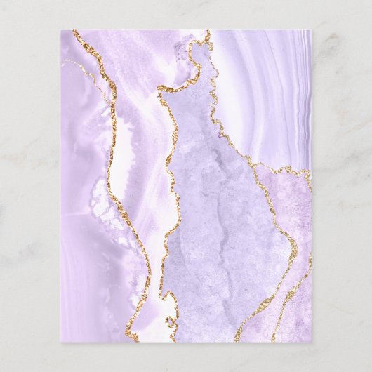 Lavender Agate Faux Pearlescent Folie Flyer (Achterkant)