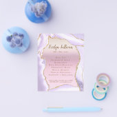 Lavender Agate Faux Pearlescent Folie Flyer (Enkel)