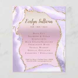 Lavender Agate Faux Pearlescent Folie Flyer