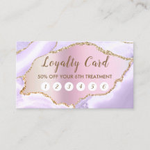 Lavender Agate Faux Pearlescent Folie Loyalty Card