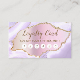 Lavender Agate Faux Pearlescent Folie Loyalty Card Visitekaartje