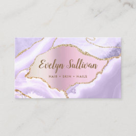 Lavender Agate Faux Pearlescent Folie visitekaartj Visitekaartje