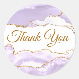 Lavender Agate Hartelijk dank voor de klassieke ro Ronde Sticker
