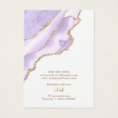 lavender agate juwelenkaart visitekaartje (Achterkant)