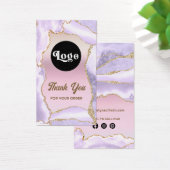 Lavender Agate Pearlescent Folie Pakket invoegen Visitekaartje (Bureau)