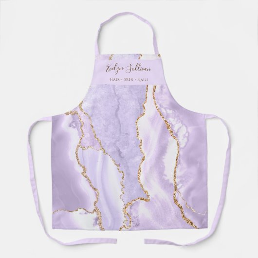 lavender agate schoonheidsspecialist apron schort (Voorkant)