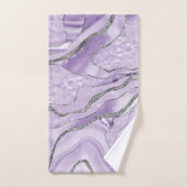 Lavender Agate Silver Glitter Glam #1 Bad Handdoek (Handdoek)
