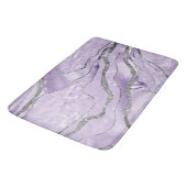 Lavender Agate Silver Glitter Glam #1 Badmat (Gekanteld)