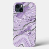 Lavender Agate Silver Glitter Glam #1 Case-Mate iPhone Case (Achterkant)