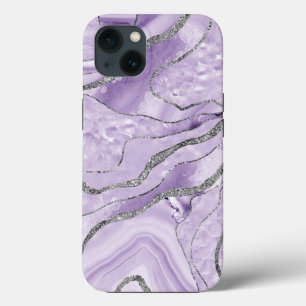 Lavender Agate Silver Glitter Glam #1 Case-Mate iPhone Case