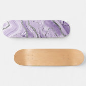 Lavender Agate Silver Glitter Glam #1 Persoonlijk Skateboard (Horizontaal)