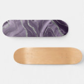 Lavender Agate Silver Glitter Glam #1 Persoonlijk Skateboard (Horizontaal)