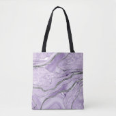 Lavender Agate Silver Glitter Glam #1 Tote Bag (Voorkant)