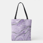 Lavender Agate Silver Glitter Glam #1 Tote Bag (Achterkant)