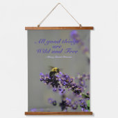 Lavender All Good Des Wild and Free Bumblebee Hangend Wandkleed (Voorkant 2)
